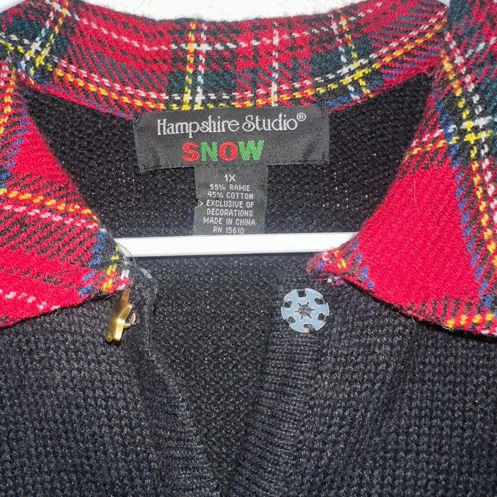 Vintage Hampshire Studio SNOWman Winter Christmas vest. 1X - Picture 2 of 5